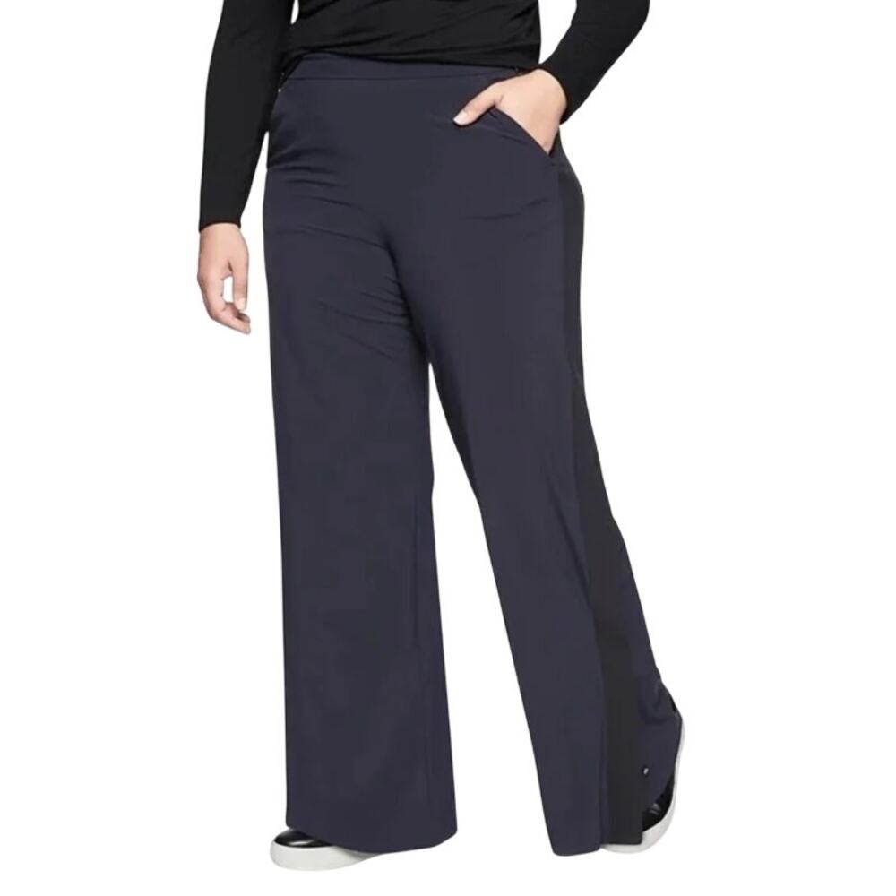 Athleta Women's Navy Blue Black Gramercy Track Trousers Pants Plus Size 14